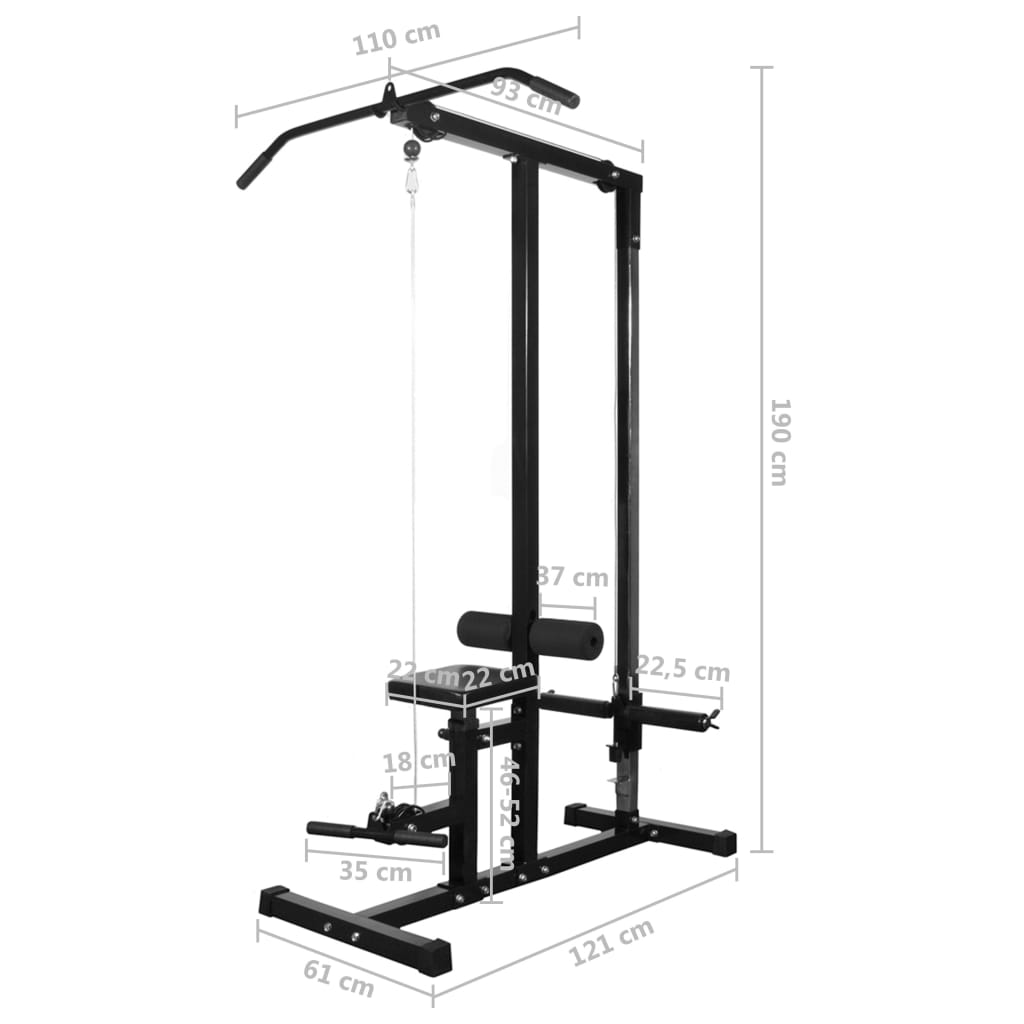Torre musculação com conjunto barras e halteres 30,5 kg