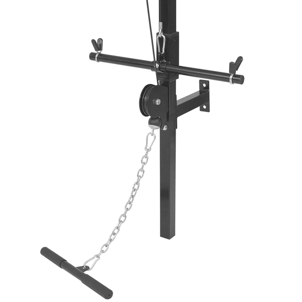 Torre musculação parede com conjunto barras e halteres 30,5 kg