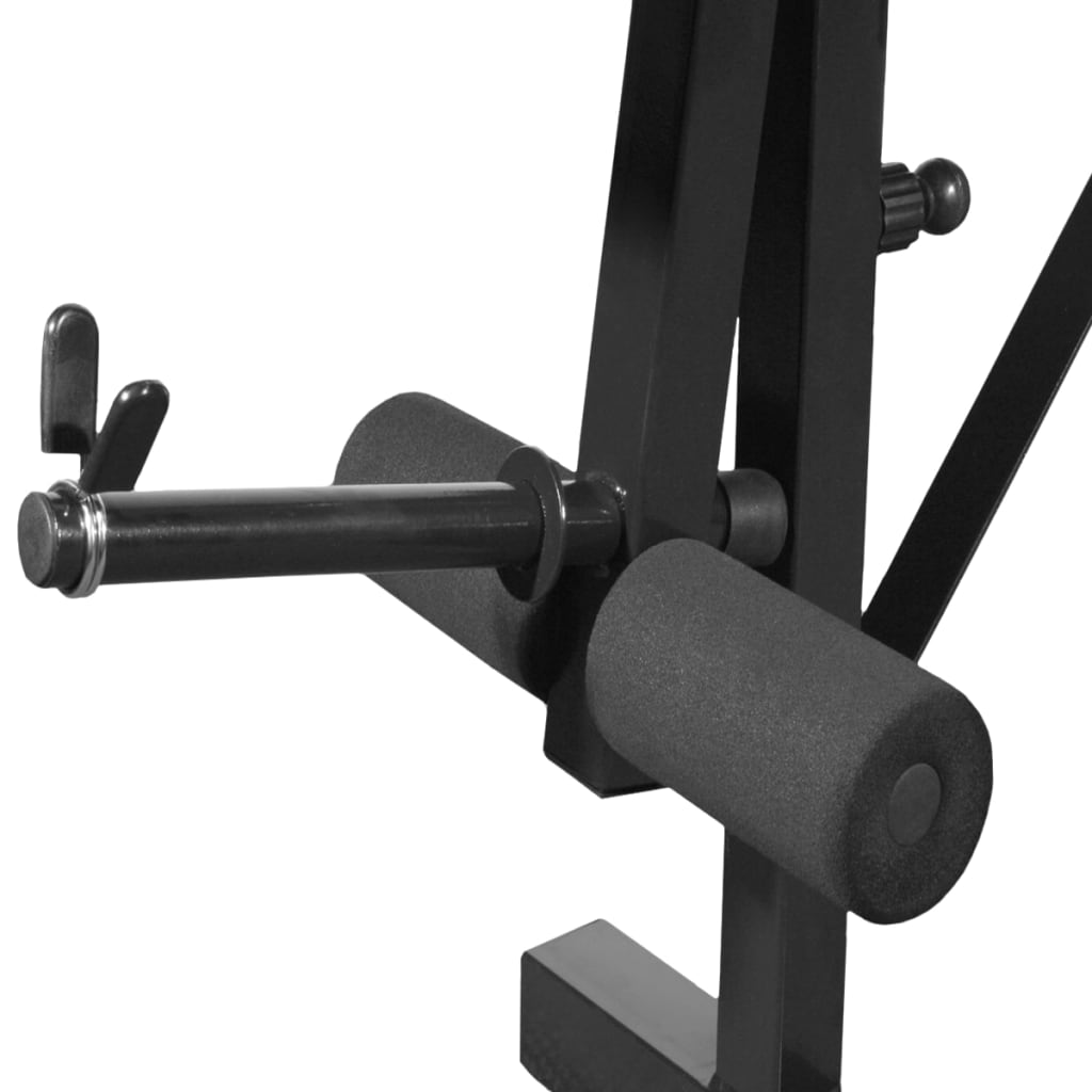 Banco musculação c/ suporte p/ pesos + barras e halteres 30,5kg