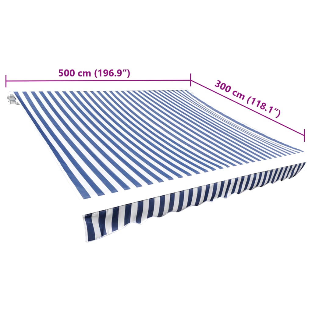 Lona para toldo azul e branco 500x300 cm