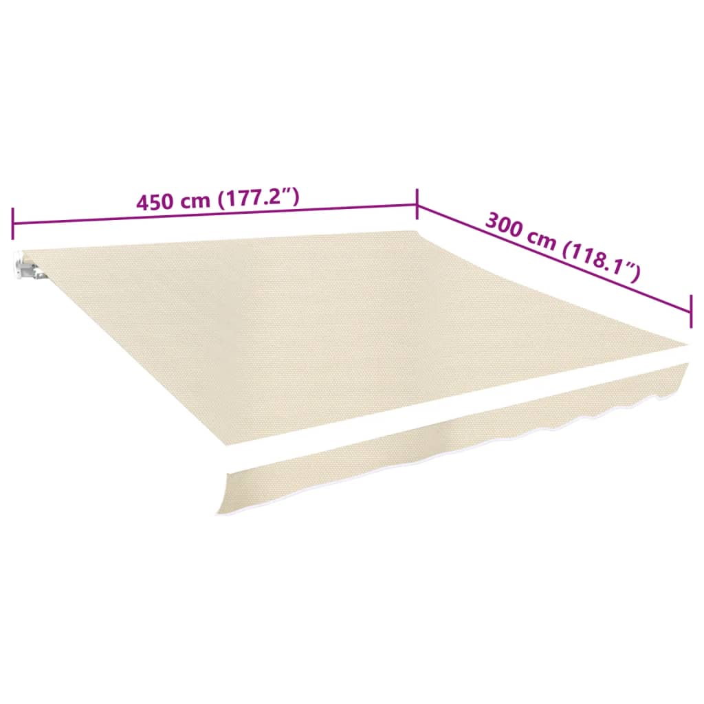 Lona para toldo creme 450x300 cm