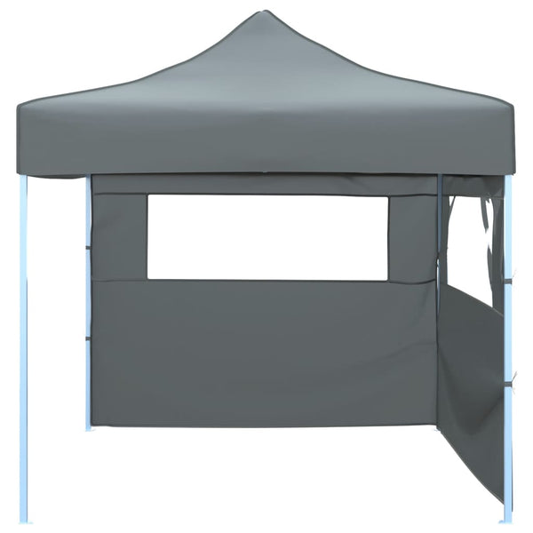Tenda festas pop-up dobrável 2 paredes laterais 3x3 m antracite