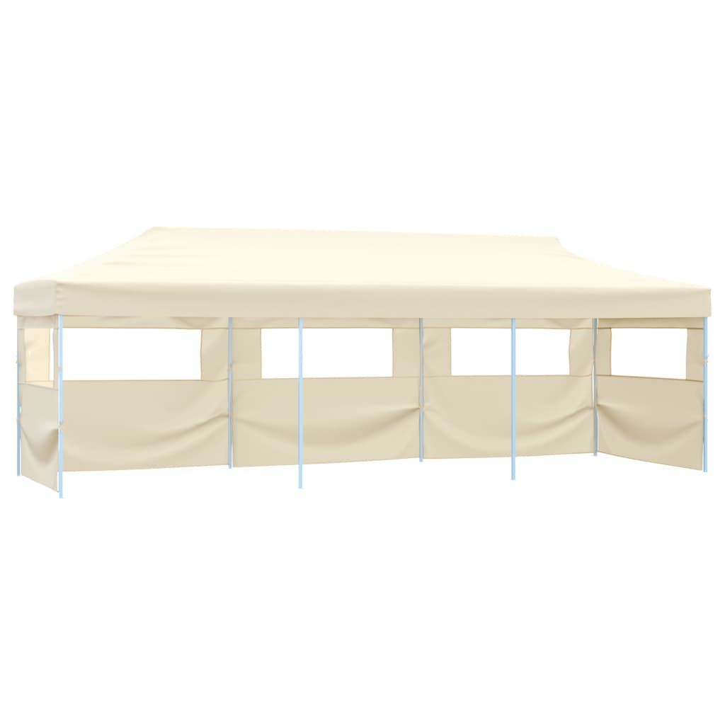 Tenda para festas pop-up dobrável c/ 5 paredes 3x9 m creme