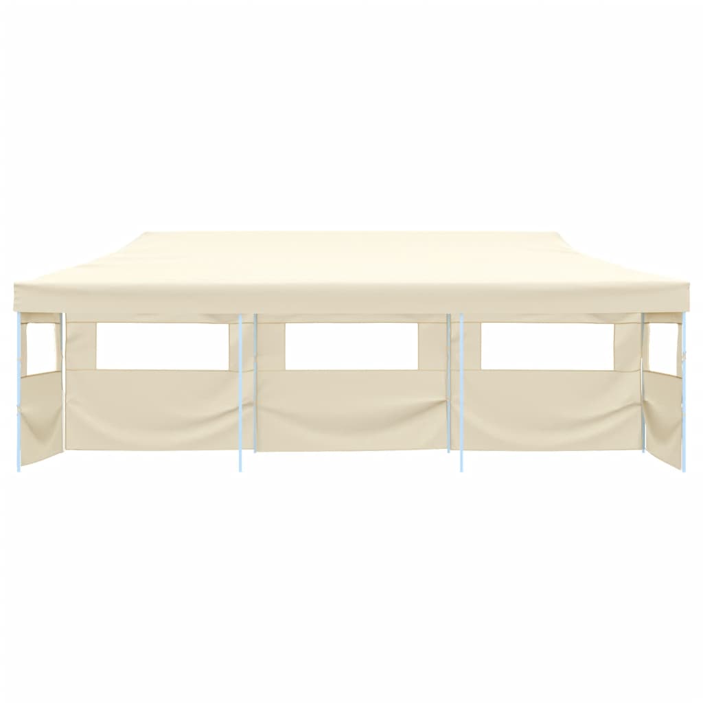 Tenda para festas pop-up dobrável c/ 5 paredes 3x9 m creme