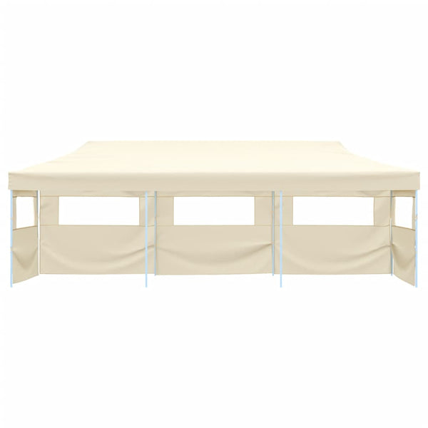 Tenda para festas pop-up dobrável c/ 5 paredes 3x9 m creme