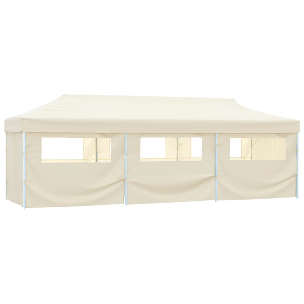Tenda para festas pop-up dobrável c/ 8 paredes 870x291x315 cm creme