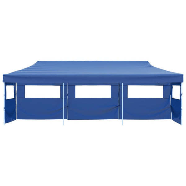 Tenda para festas pop-up dobrável c/ 5 paredes 3x9 m azul