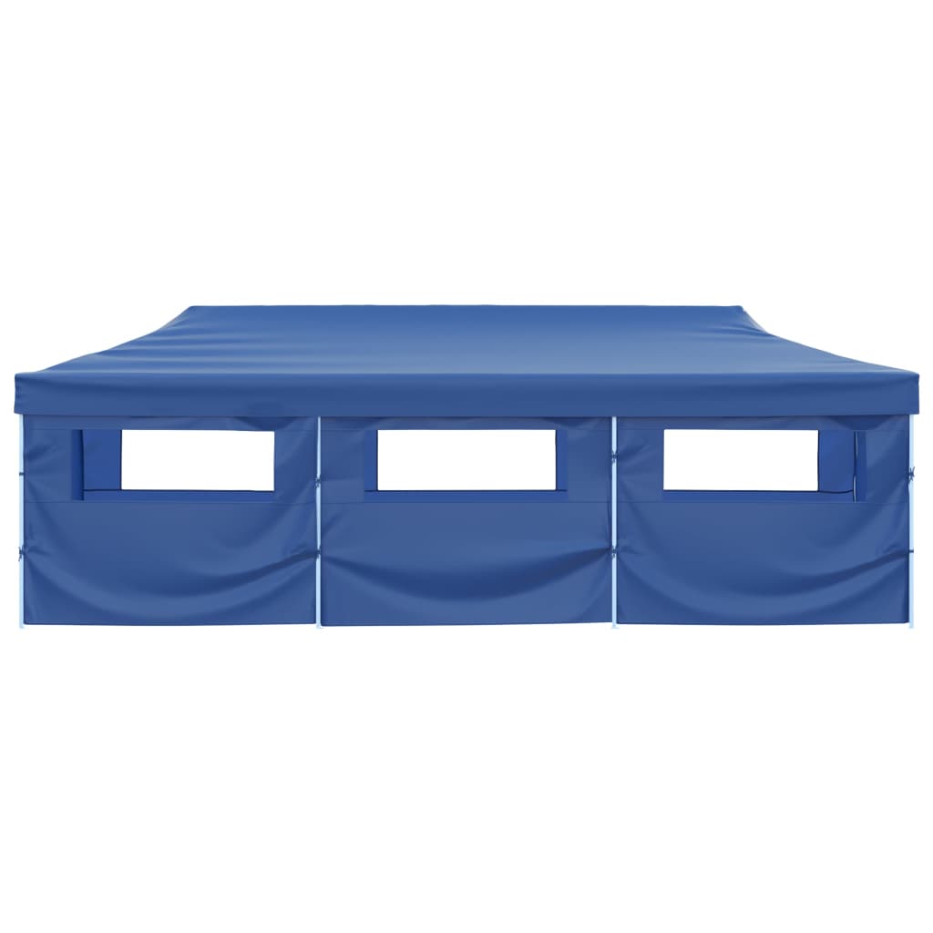 Tenda para festas pop-up dobrável c/ 8 paredes 870x291x315 cm azul