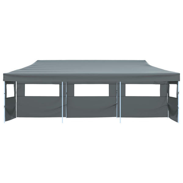Tenda para festas pop-up dobrável c/ 5 paredes 870x291x315 cm antracite