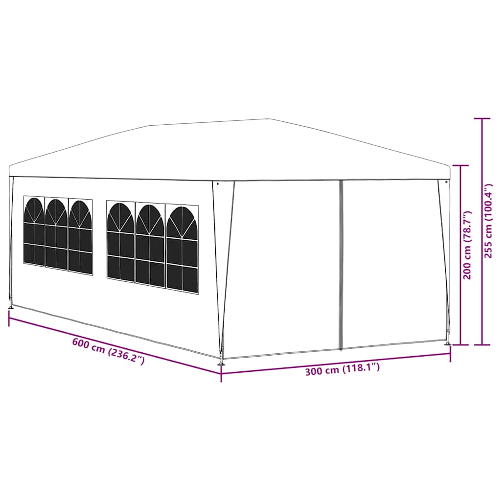 Tenda para festas 3x6 m verde