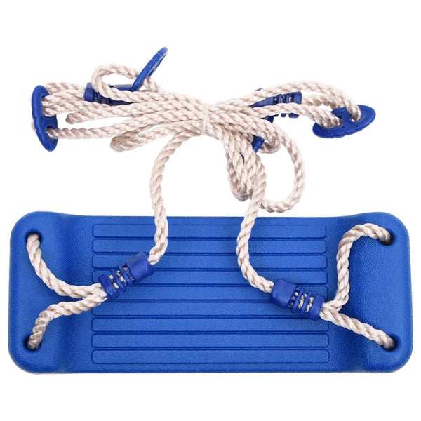 Assento de baloiço c/ escada de corda 37x15 cm PE azul
