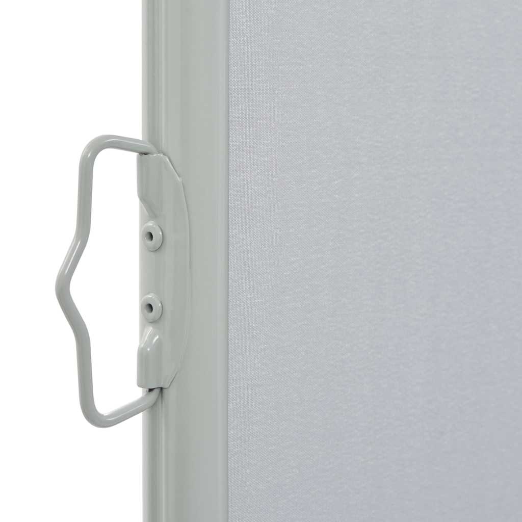 Toldo lateral retrátil para pátio 100x300 cm cinzento