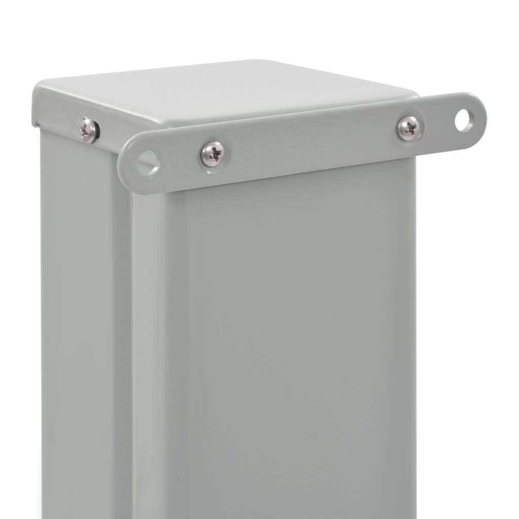 Toldo lateral retrátil para pátio 100x300 cm cinzento