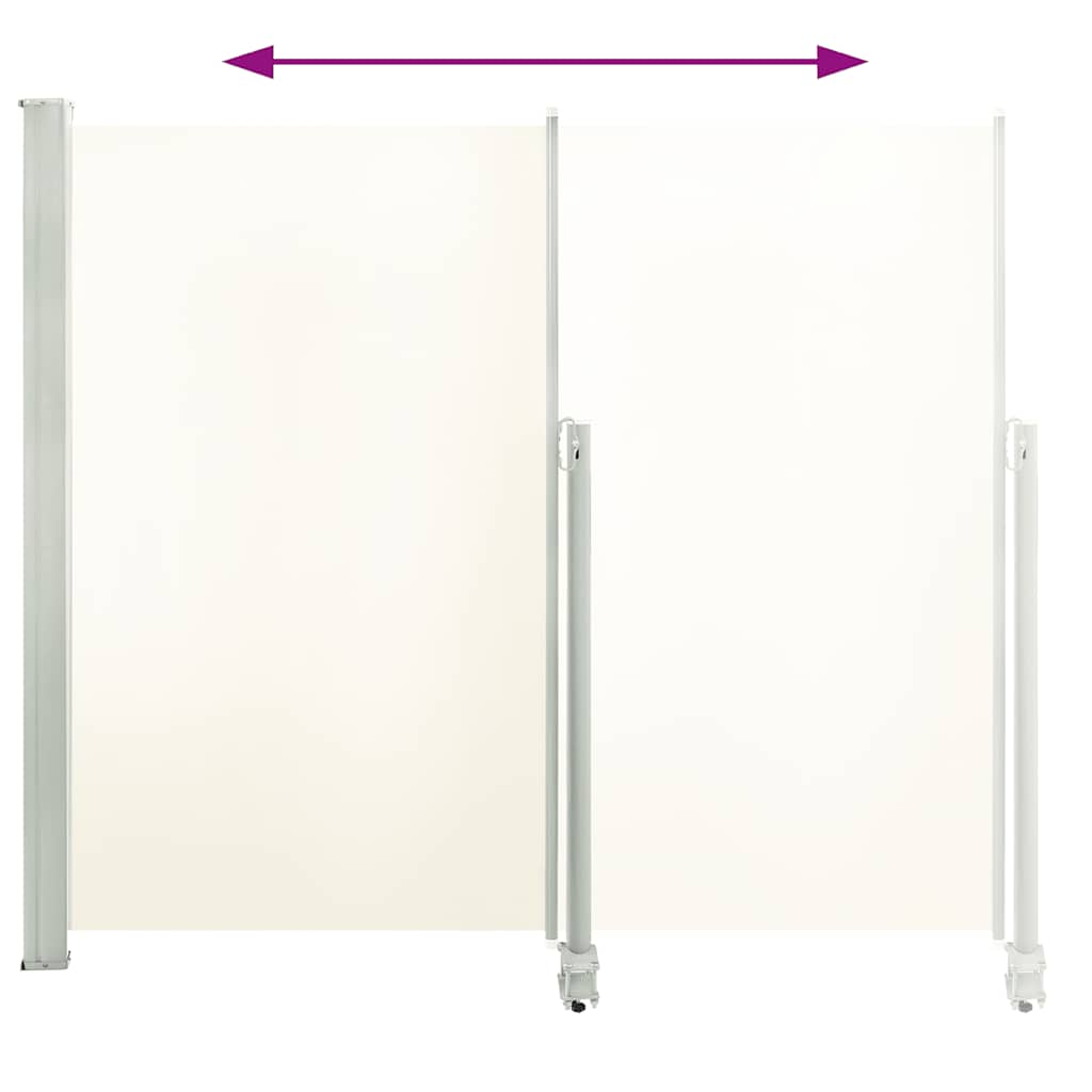Toldo lateral retrátil para pátio 160x300 cm creme
