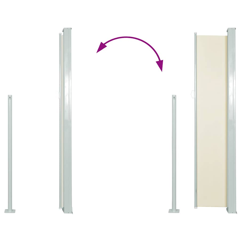Toldo lateral retrátil 140x300 cm creme