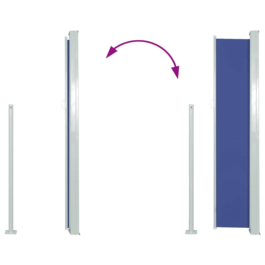 Toldo lateral retrátil 140x300 cm azul