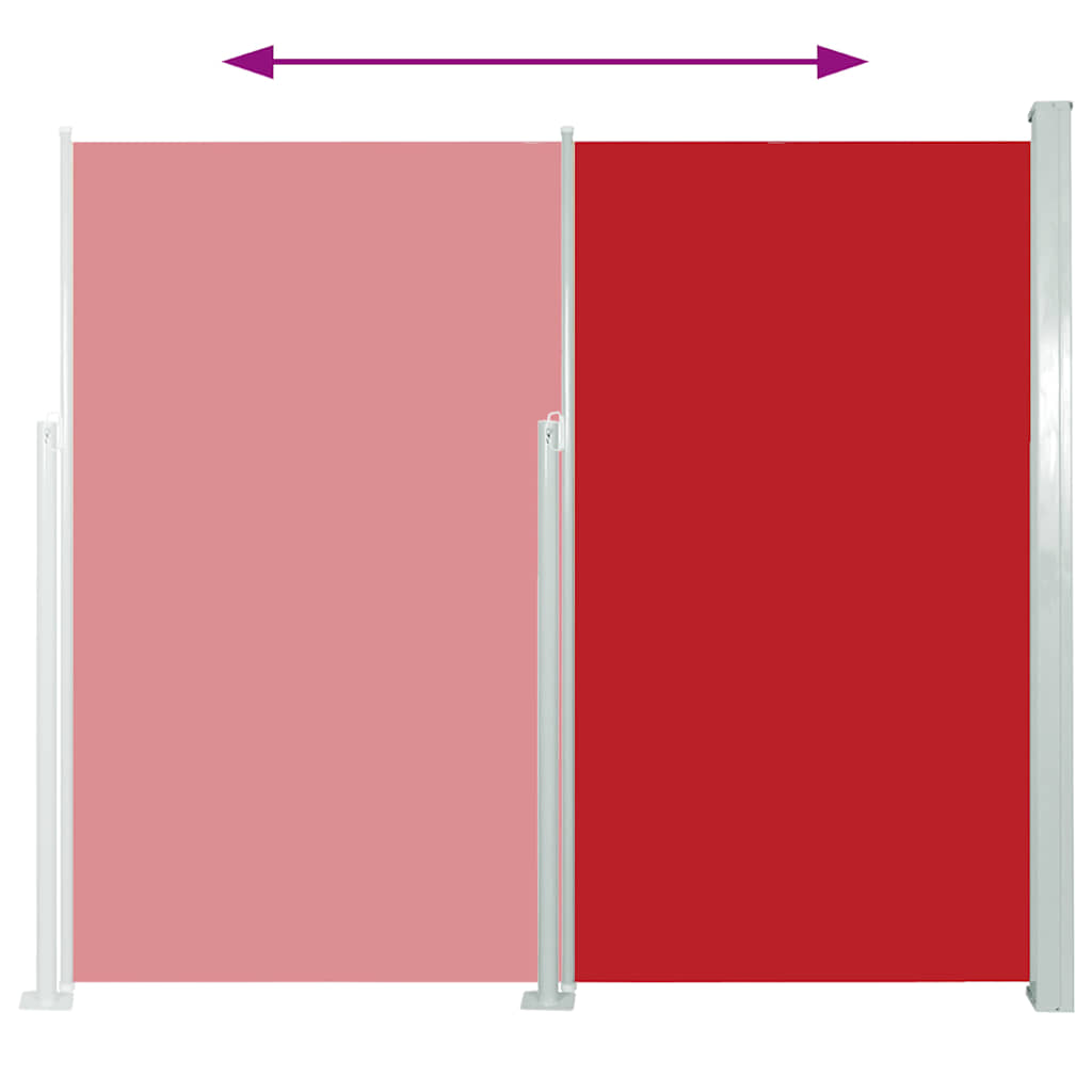 Toldo lateral retrátil 140x300 cm vermelho