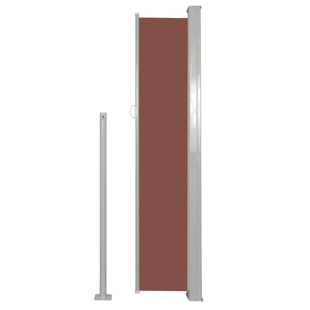 Toldo lateral retrátil 140x300 cm castanho