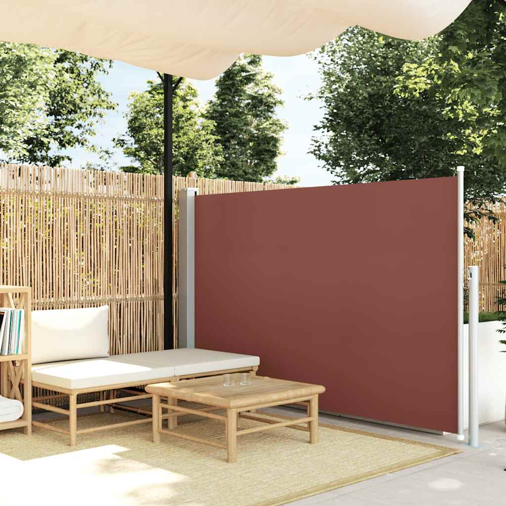 Toldo lateral retrátil 140x300 cm castanho