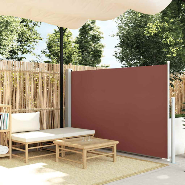 Toldo lateral retrátil 140x300 cm castanho