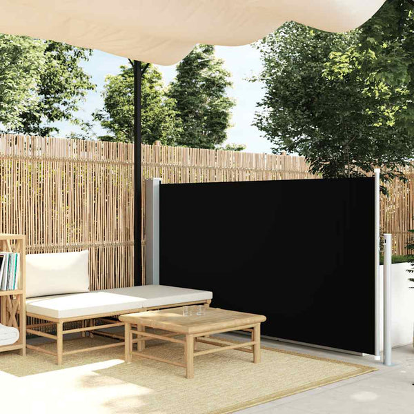 Toldo lateral retrátil 120x300 cm preto