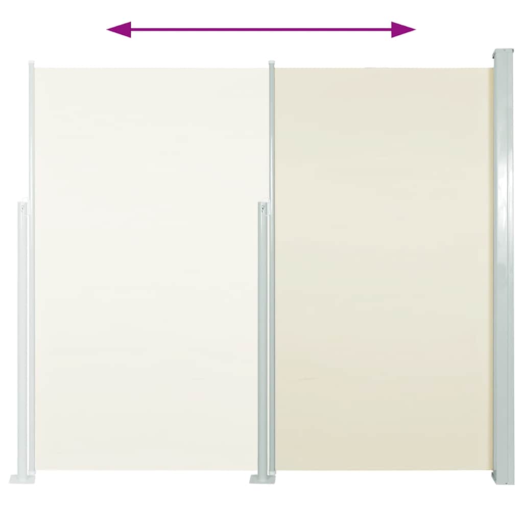 Toldo lateral retrátil 120x300 cm creme