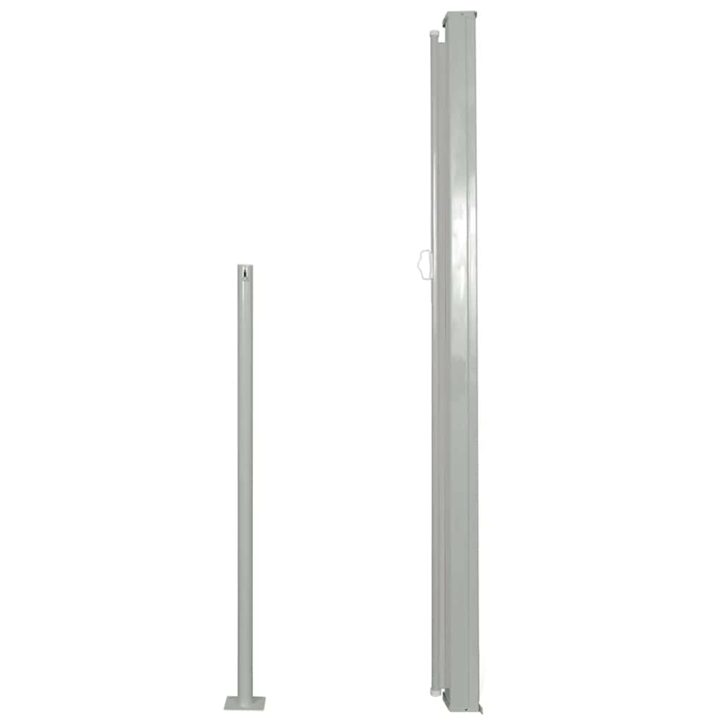 Toldo lateral retrátil 120x300 cm cinzento