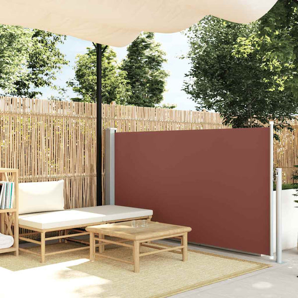 Toldo lateral retrátil 120x300 cm castanho