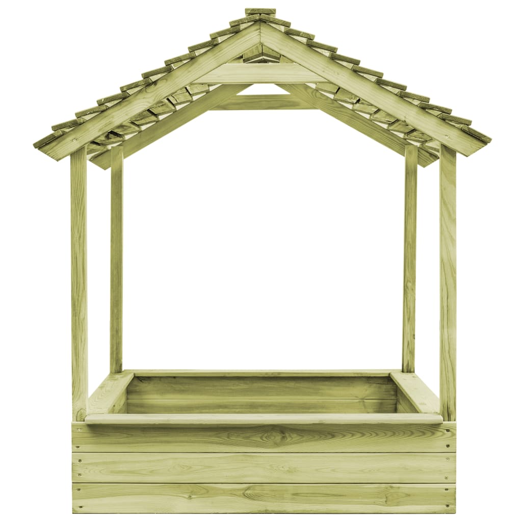 Casa de brincar exterior c/ caixa areia 128x120x145cm pinho
