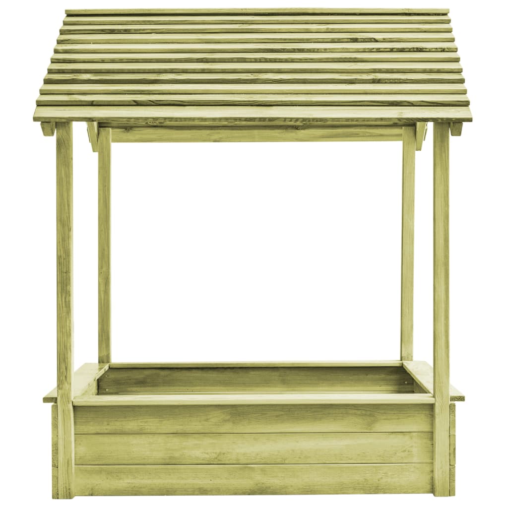 Casa de brincar exterior c/ caixa areia 128x120x145cm pinho
