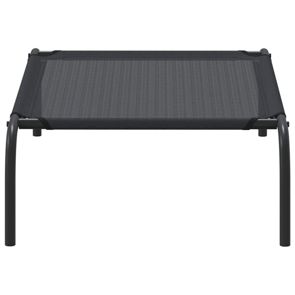 Cama para cães elevada preto S textilene