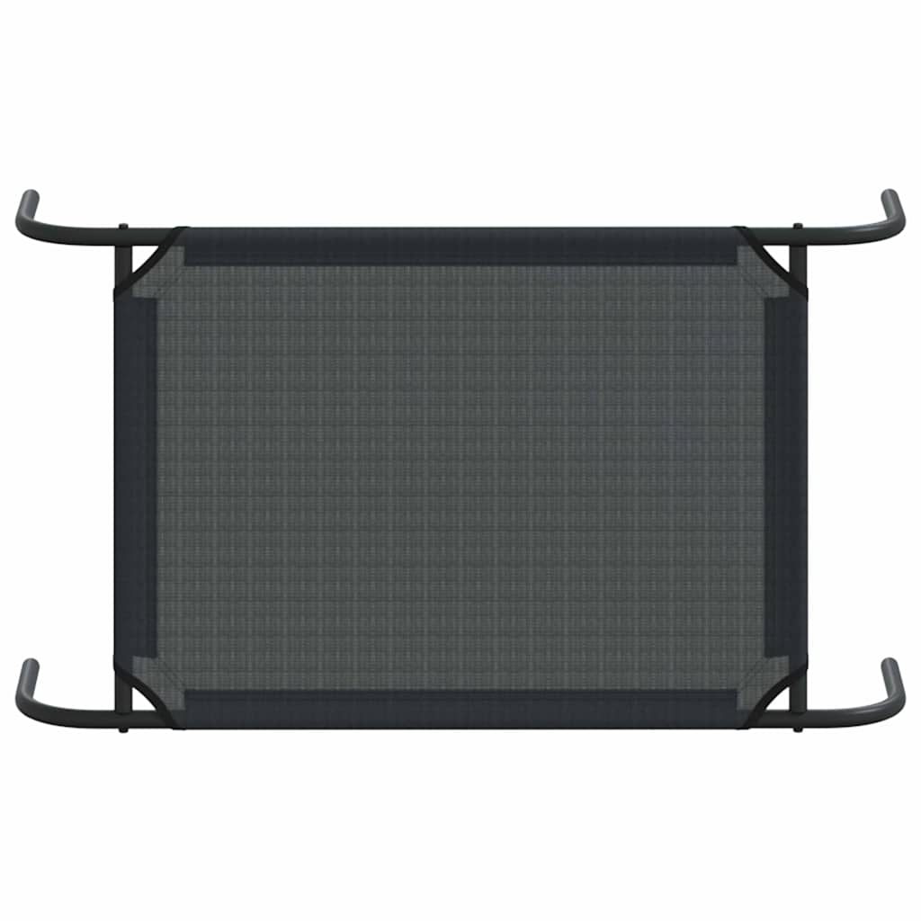 Cama para cães elevada preto S textilene