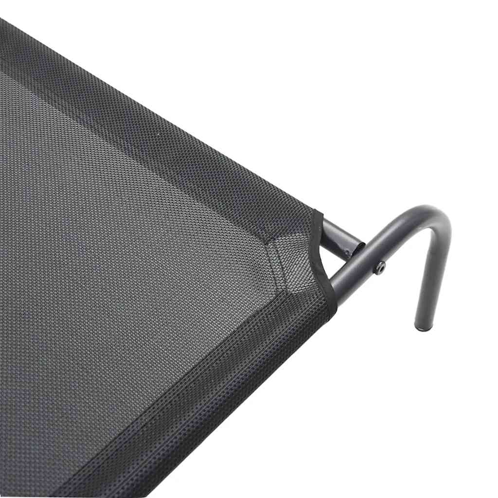 Cama para cães elevada preto S textilene