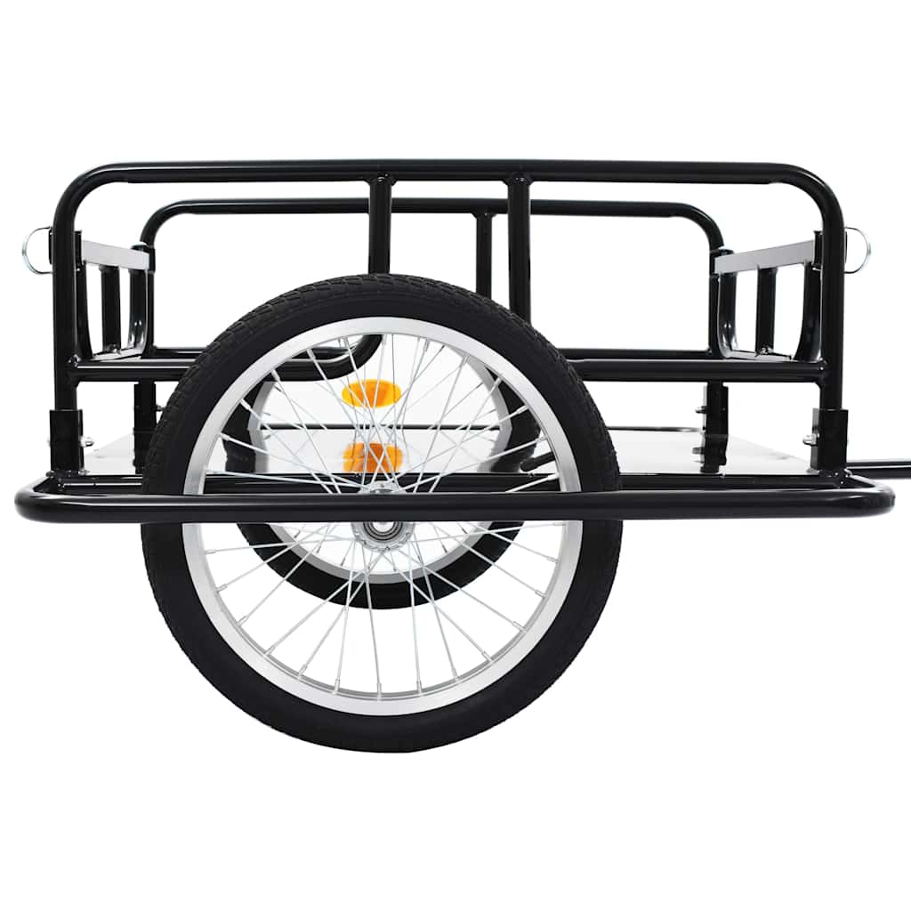 Reboque para bicicleta 130x73x48,5 cm aço preto