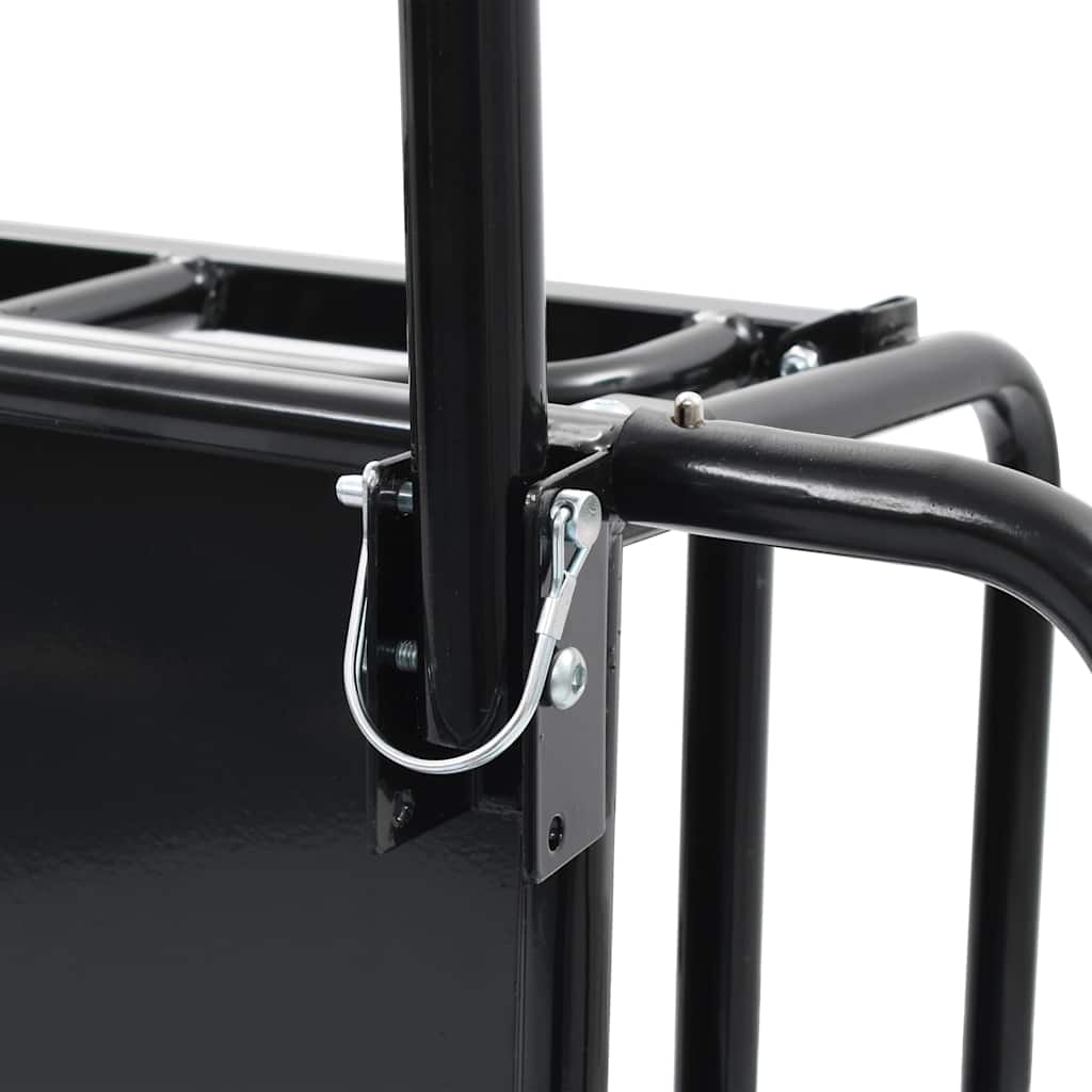Reboque para bicicleta 130x73x48,5 cm aço preto