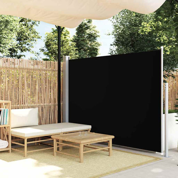 Toldo lateral retrátil 160 x 500 cm preto