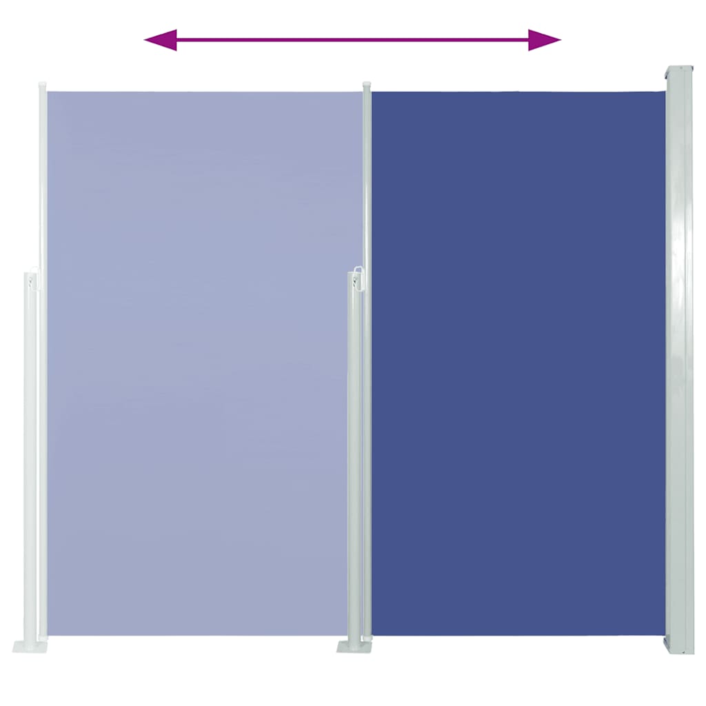 Toldo lateral retrátil 160 x 500 cm azul