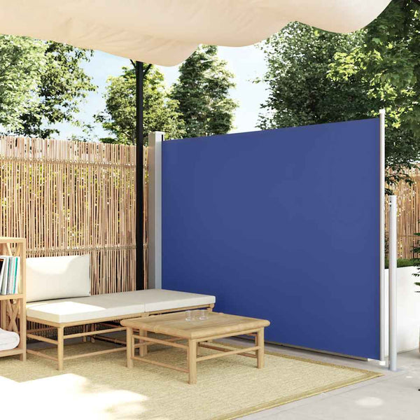 Toldo lateral retrátil 160 x 500 cm azul