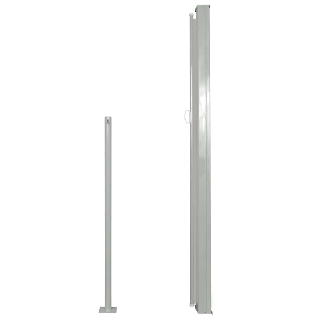 Toldo lateral retrátil 160 x 500 cm cinzento
