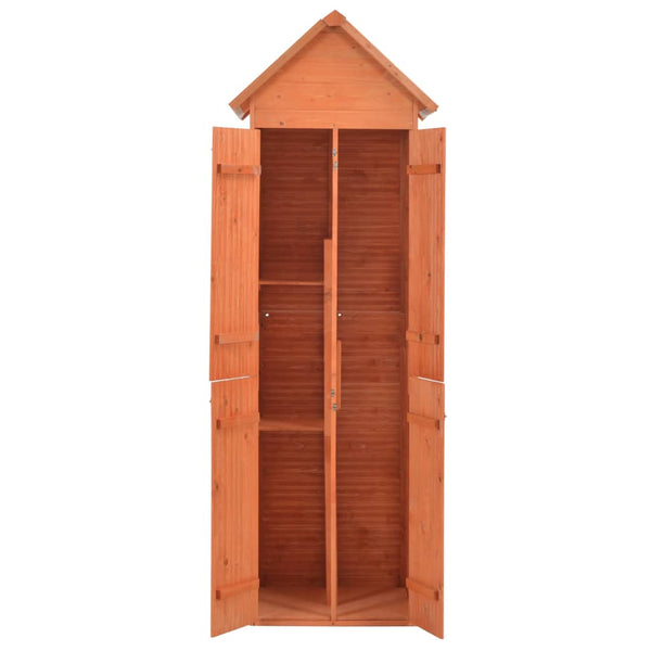 Abrigo de arrumação para jardim 71x60x213 cm madeira