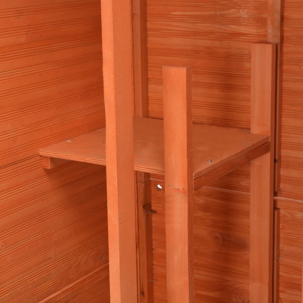 Abrigo de arrumação para jardim 71x60x213 cm madeira