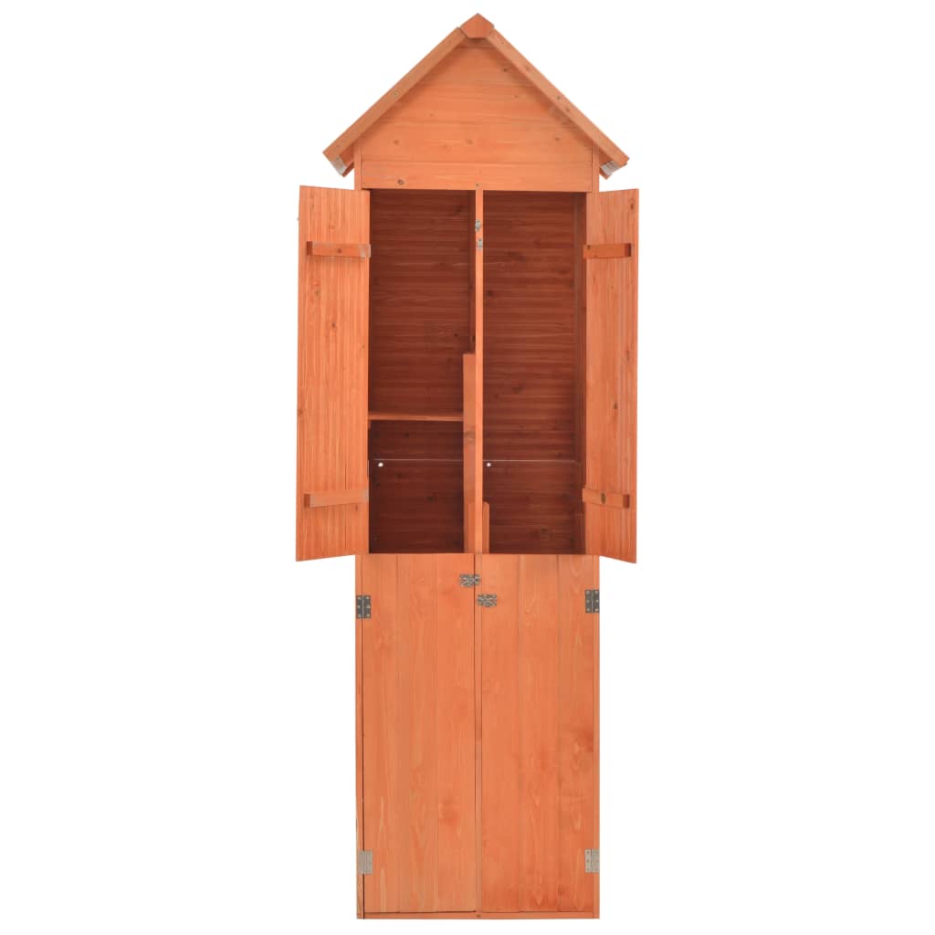 Abrigo de arrumação para jardim 71x60x213 cm madeira