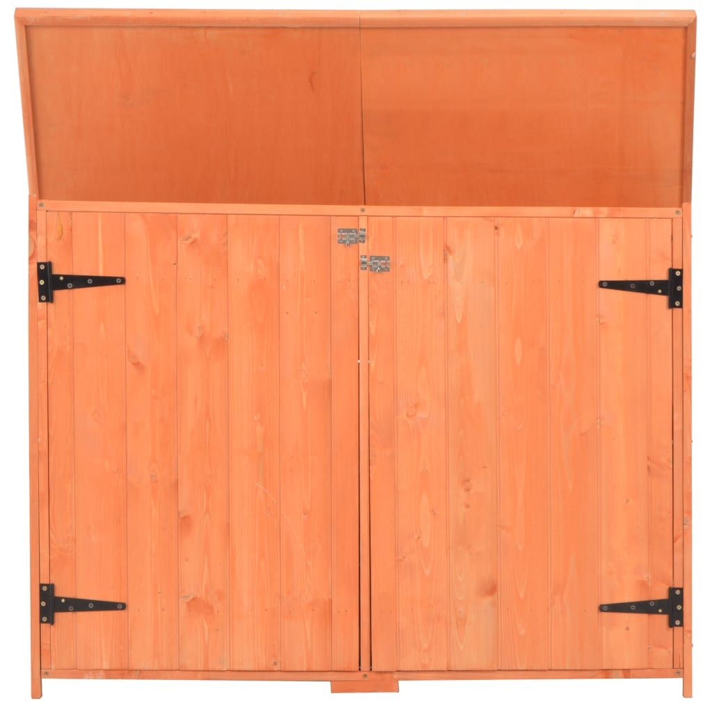 Abrigo de arrumação para jardim 128x42x91 cm madeira