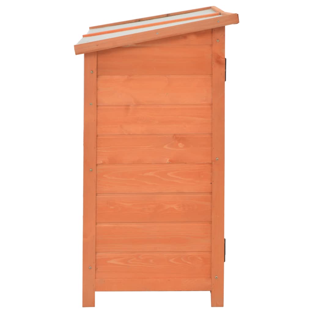 Abrigo de arrumação para jardim 128x42x91 cm madeira