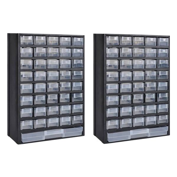 Caixa para arrumação ferramentas c/ 41 gavetas 2 pcs plástico