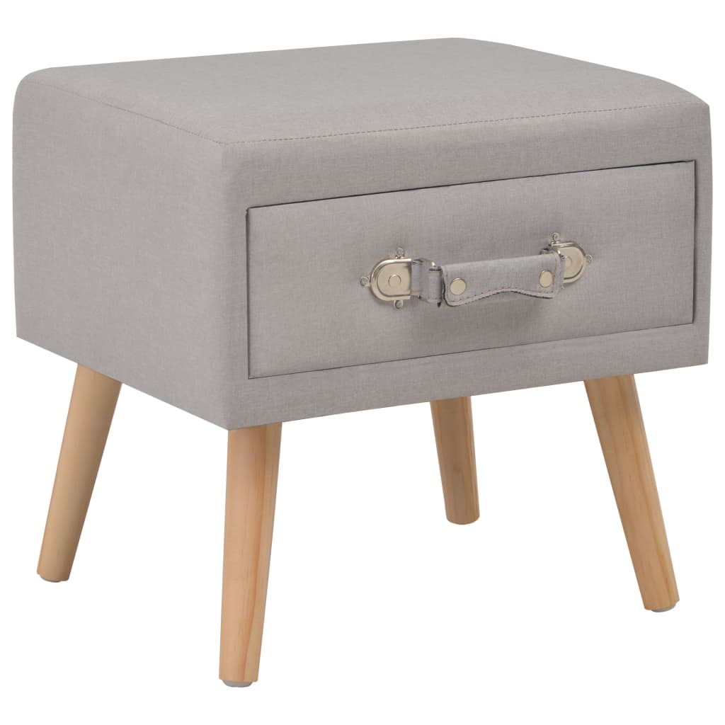Mesa-de-cabeceira 40x35x40 cm tecido cinzento
