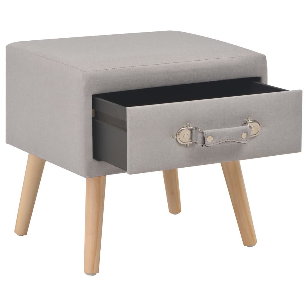Mesa-de-cabeceira 40x35x40 cm tecido cinzento
