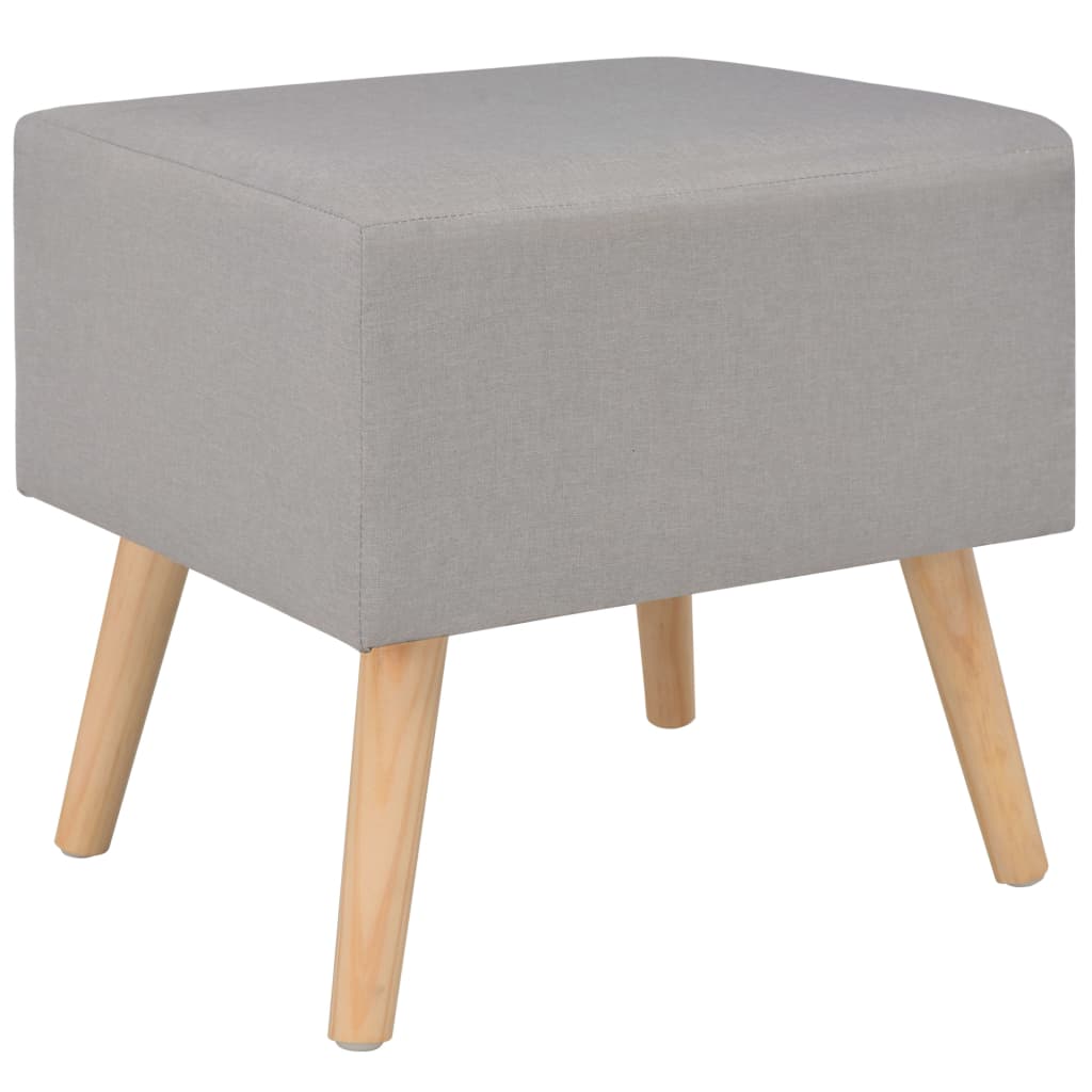 Mesa-de-cabeceira 40x35x40 cm tecido cinzento