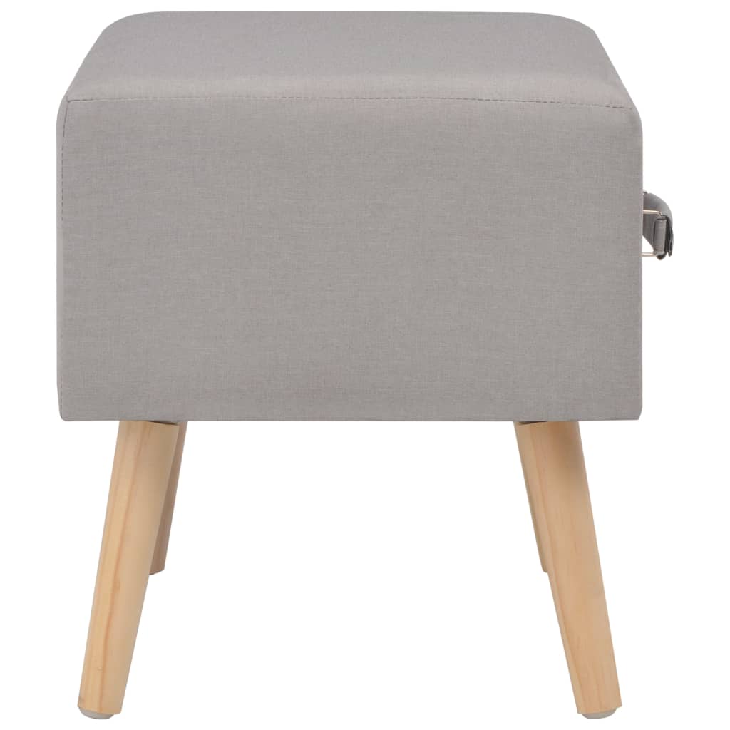 Mesa-de-cabeceira 40x35x40 cm tecido cinzento