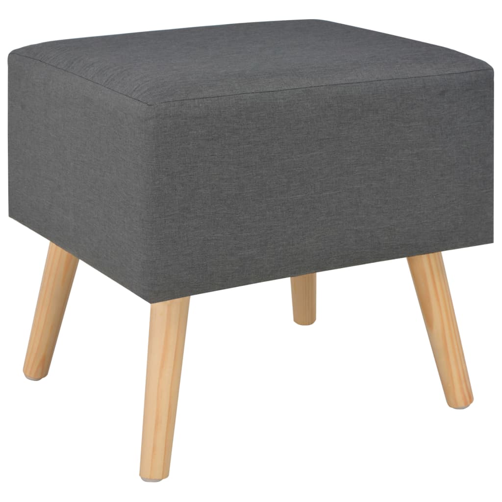 Mesa-de-cabeceira 40x35x40 cm tecido cinzento-escuro